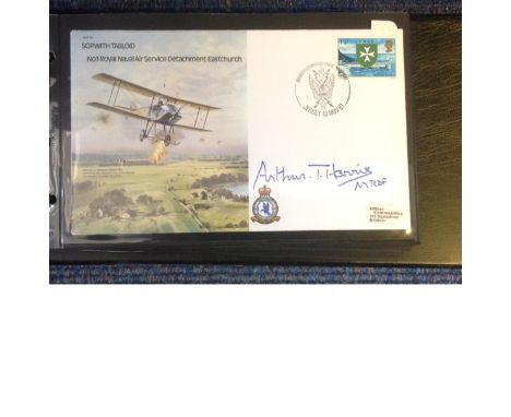 Bomber Command WW2 special Signed cover collection. A complete collection of all 45 VIP signed covers housed in two nice blue