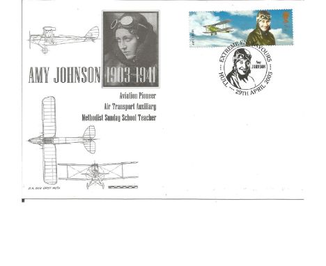 Aerodrome Hotel commemorative cover, 75th Anniversary of Amy Johnson, pioneering flight from England to Australia - the first