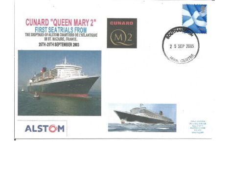 Cunard 'Queen Mary 2' First Sea Trails from the shipyard of Alston Chantiers de L'Atlantique in St. Nazaire, France, 25th -29