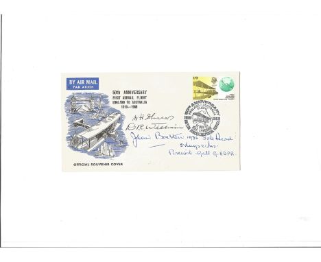 Aviation cover 50th Anniversary first airmail flight England to Australia 1919-1969 signed by aviation pioneer Jean Batten an