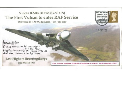ACM Sir Michael Knight KCB, AFC, BA, DLitt, FRGS, FRAeS (Air Officer Commanding No. 1 Group, RAF Strike Command, South Atlant