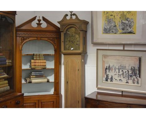 A George III Scottish oak longcase clock, the dial signed Thos. Hall, Canongate, Edinburgh in the arch, with Roman numerals, 