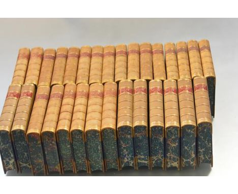 FINE BINDINGS -- The Quarterly Review, London, John Murray, 1892-1897, 1899-1907, 30 vols., 8vo., lightly browned throughout,