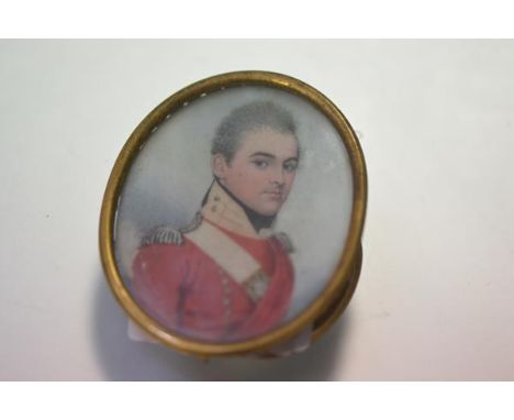 English School, c. 1810, a portrait miniature of a Lieutenant Colonel in the 71st (Highland) Regiment of Foot, watercolour on