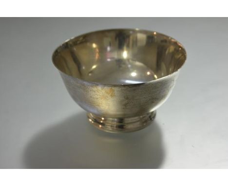 An American sterling silver bowl of Paul Revere type, Caldwell &amp; Co., marked "P. Revere Reproduction", engraved monogram.