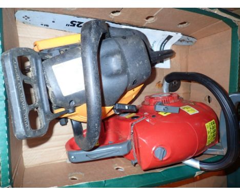 Two chainsaw motors