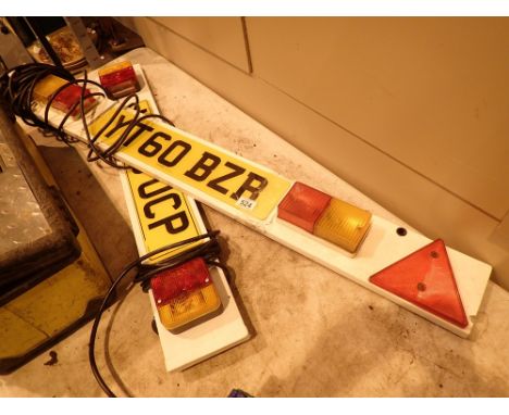 Two light bars for tractor tail gates