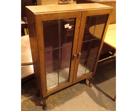 Glass fronted four shelf display cabinet