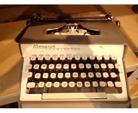 Cased portable Monarch Remington typewriter 