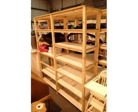 Large double shelf unit 183 x 46 x 202 cm