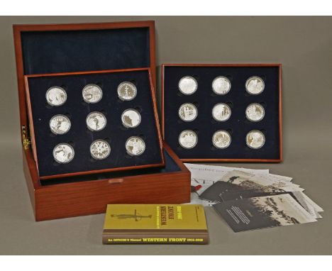 World War I, The 90th Anniversary Collection, of eighteen silver proof crowns, encapsulated and within presentation case, wit