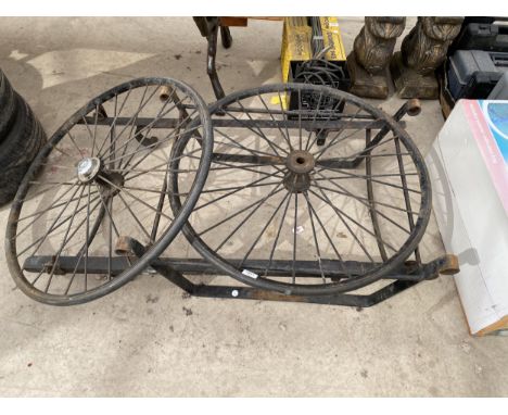 A VINTAGE METAL COFFIN CARRIER 