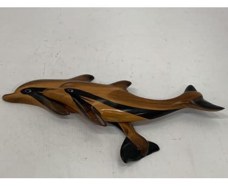 A VINTAGE FINS OF KNYSNA YELLOWWOOD DOLPHIN MODEL 