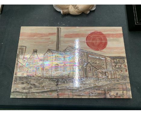 AN ANITA HARRIS CERAMIC PLAQUE OF MIDDLEPORT POTTERY 30CM X 20CM 