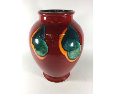 A LARGE POOLE POTTERY DELPHIS OVOID VASE, HEIGHT 37CM 