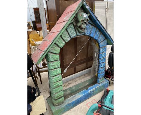 A VINTAGE FIBRE GLASS HAUNTED HOUSE FAIRGROUND DISPLAY 
