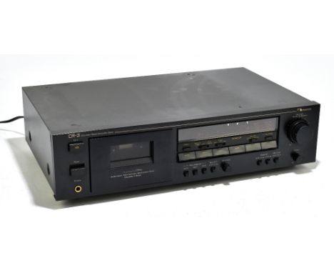NAKAMICHI; a discreet head cassette deck CR-3, with serial number verso A132 16088.Additional InformationThere is a power cab