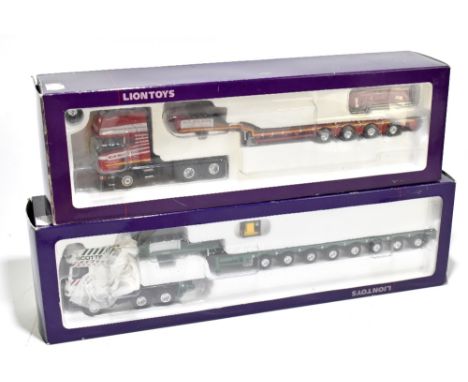 LIONTOYS; two 1:50 scale diecast commercial vehicles, one an H.C. Wilson vehicle, the other a Scotts vehicle, each boxed (2).