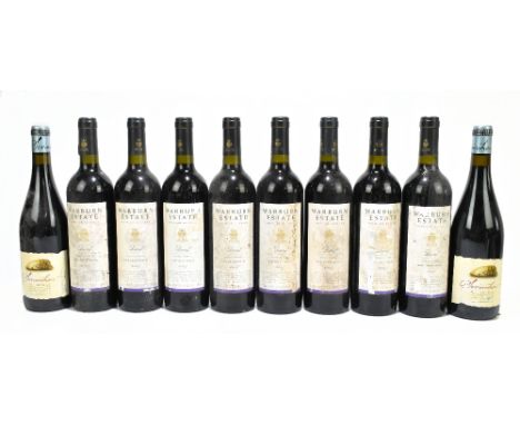 AUSTRALIA; eight bottles of Warburn Estate premium Reserva Durif Shiraz red wine, 2007, with two further bottles of Shiraz 'S