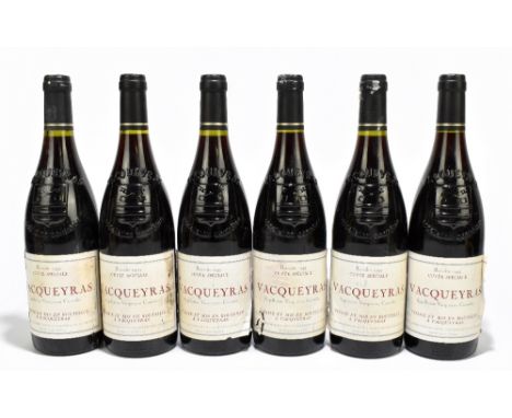 FRANCE; six bottles of Cuvee Speciale Vacqueyras 1999, red wine, 750ml (6).


PLEASE NOTE: These items are loose and without 