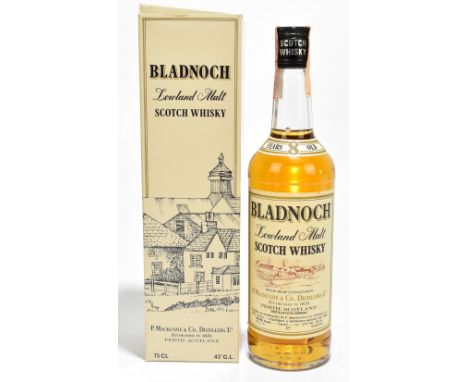 WHISKY; a single bottle of Bladnoch Lowland Malt Scotch Whisky, 8 years old, 75cl, 43%, boxed.Additional InformationComplete 