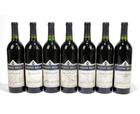 UNITED STATES; six bottles of Sagelands (Staton Hills) Cabernet Savignon red wine, 1990 (6).


PLEASE NOTE: These items are l