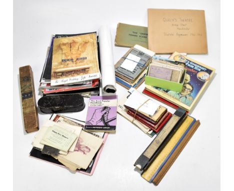 A collection of late Victorian and later ephemera, including various maps including map of bus &amp; tram routes with details