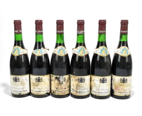 FRANCE; six bottles of Paul Jaboulet Aine Hermitage La Chapelle red wine, 1984 (6).


PLEASE NOTE: These items are loose and 