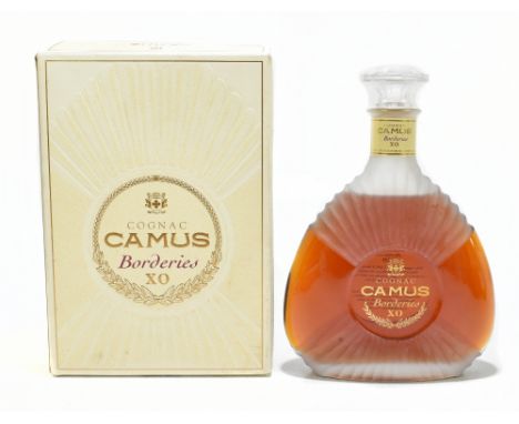 COGNAC; a single bottle of Camus Cognac XO in part frosted and part clear bottle, in original box.Additional InformationIn go