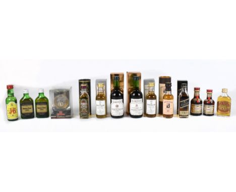 WHISKY; a small collection of miniatures including two bottles of Macallan Single Malt Highland Scotch Whisky Fine Oak 10 yea