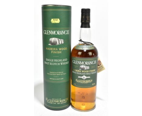 WHISKY; a single bottle of Glenmorangie Single Malt Scotch Whisky, Maderira wood finish, 1L, 43%, fitted in presentation cart