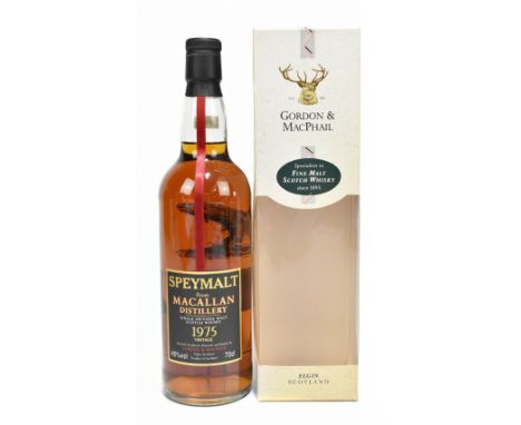 WHISKY; a single bottle of Gordon &amp; MacPhail Speymalt 1975 Vintage Single Speyside Malt Scotch Whisky from the Macallan D