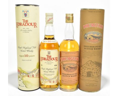 WHISKY; two bottles comprising Edradour Single Highland Malt Scotch Whisky aged 10 years and Drumguish Single Highland Malt S