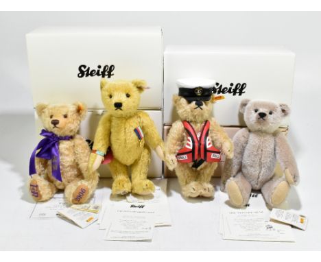 STEIFF; four limited edition bears comprising The Perfekt Bear, number 00352, Help for Heroes bear, number 106, RNLI bear, an