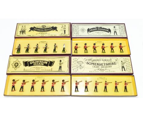 BRITAIN'S; four boxed sets of diecast soldiers comprising The Prince Albert's Somersetshire Light Infantry, Coldstream Guards