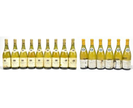 FRANCE; six bottles of Meursault Blagny, Premier Cru, Maison Luis Latour white wine, 2004, 75cl, with nine bottles of Les Cha