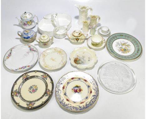 A group of decorative ceramics including a Royal Worcester cup and saucer painted by E.Townsend for Henry Morgan &amp; Co Ltd