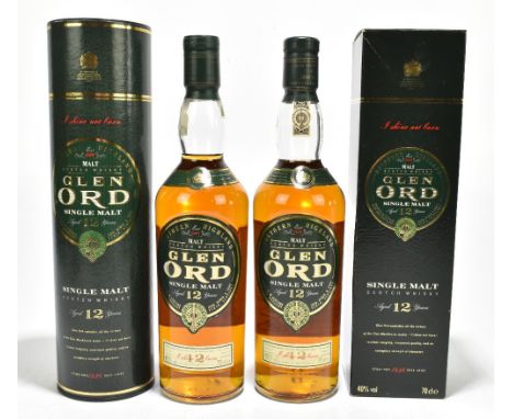 WHISKY; two bottles of Glen Ord Northern Highland Malt Scotch Whisky aged 12 years (2).Additional InformationOne bottle fitte