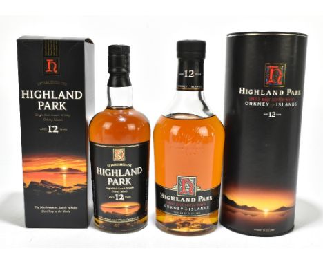 WHISKY; two bottles of Highland Park Single Malt Scotch Whisky aged 12 years, including a 1l bottle (2).Additional Informatio