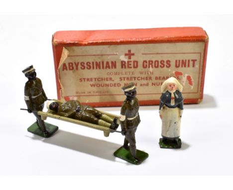 JOHILLCO; a boxed Abyssinian Red Cross Unit "Stretcher Party" painted lead set, complete and comprising stretcher, stretcher 