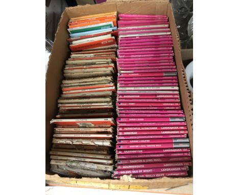 A box containing assorted ordnance survey maps and various canal maps (1 box)