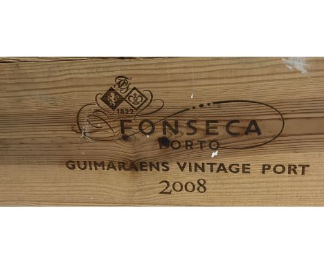 A case (six bottles) Fonseca Guimaraens Vintage Port 2008, owc