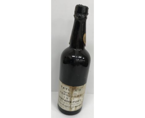 A box of various beers and wines including one bottle Taylor's Quinta de Vargellas Vintage Port 1961 (bottled 1964), one bott