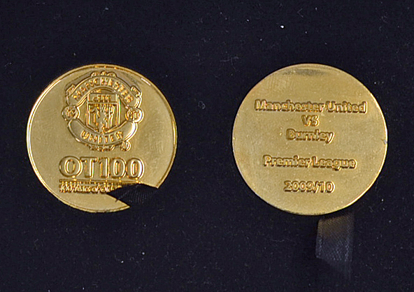 Collection of Manchester United Gold Coins Celebrating 100 Years of Old ...