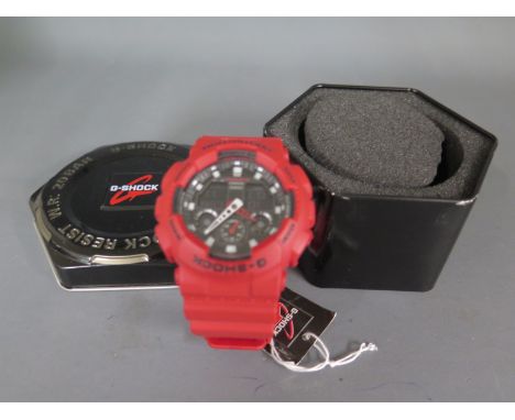 A Casio G-Shock quartz gents sports wristwatch with illuminated dial, unused, working condition