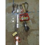 LOT CONSISTING OF: assorted chain, slings, shackles & ratchet hoist (Location: 2033 SW 22nd