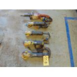 LOT CONSISTING OF: (4) 4-1/2" electric die grinders & (1) straight grinder (Location: 2033 SW 22nd
