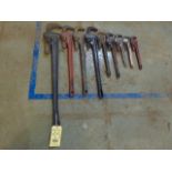LOT OF PIPE WRENCHES (9), assorted (Location: 2033 SW 22nd Street, Oklahoma City, OK 73108)