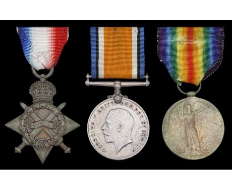Three: Stoker Petty Officer W. J. Stevens, H.M.S. Lion, Royal Navy, late Royal Marine Light Infantry  1914-15 Star (K.4078, W