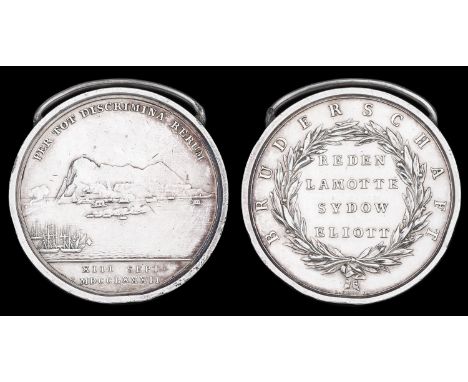 Defence of Gibraltar 1779-83, General Eliott’s Medal, silver, fitted with wide loop for suspension, edge bruising, otherwise 